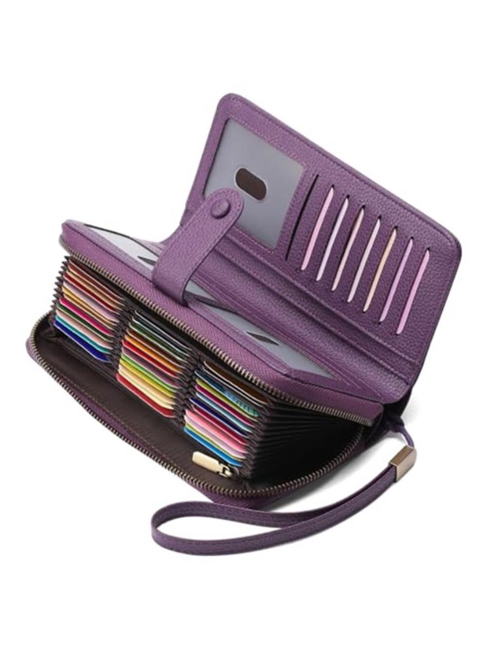 Womens RFID Wallet Credit Card Holder Wristlet Organizer Zip Around Purse